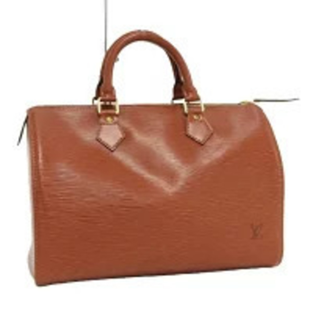 LOUIS VUITTON Speedy Boston Bag Epi Leather Brown